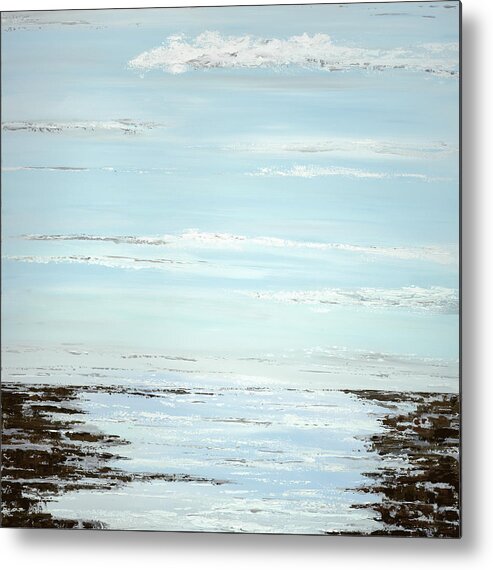 Ocean Metal Print featuring the painting Low Tide by Tamara Nelson