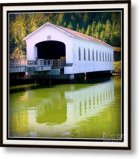 Lowell Covered Bridge Metal Print featuring the photograph Lowell Covered Bridge by Susan Garren