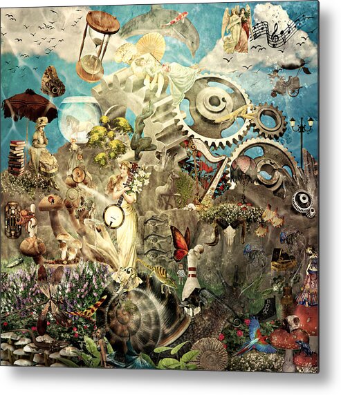 Lucid Dreaming Metal Print featuring the mixed media Lucid Dreaming by Ally White