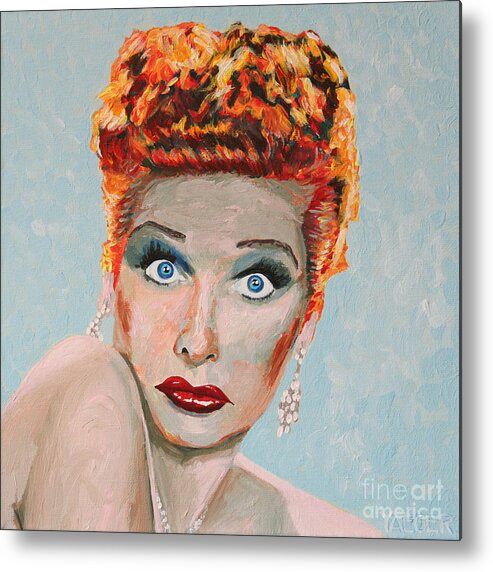 Lucille Ball Metal Print featuring the painting Lucille Ball Portrait by Robert Yaeger
