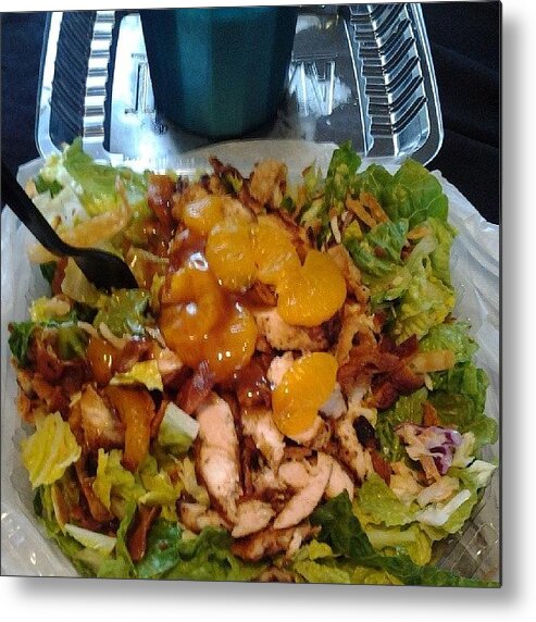 Lunch Metal Print featuring the photograph #lunch #trimana #chinese #chicken #salad by Janea Coleman