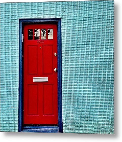Doorsondoors Metal Print featuring the photograph Red Doors #2 by Julie Gebhardt