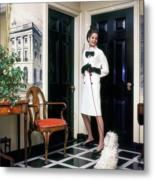 Interior Metal Print featuring the photograph Marie Byers Reed At Home by Horst P. Horst
