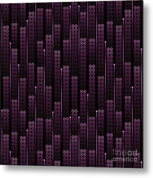 Matrix Metal Print featuring the digital art Matrix Rising by Peter Awax