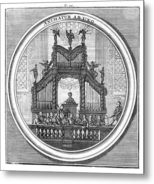 1700s Metal Print featuring the photograph Meteorologia, Pipe Organ, 1709 by Science Source