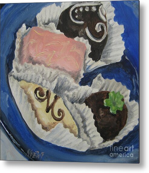 Noewi Metal Print featuring the painting Mini Desserts by Jindra Noewi