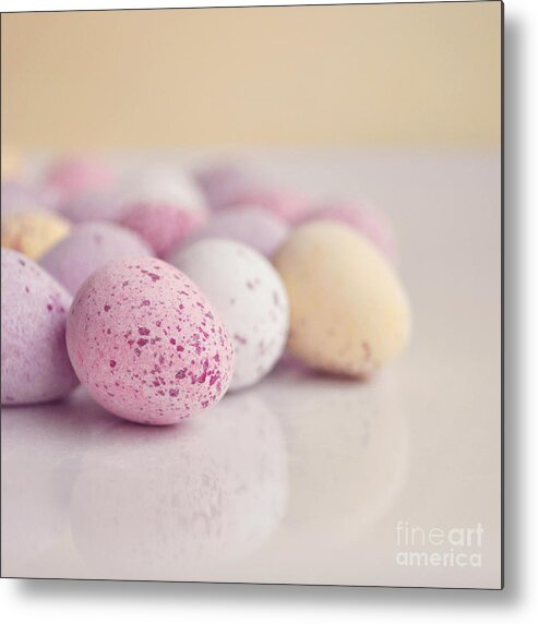 Eggs Metal Print featuring the photograph Mini easter eggs by Lyn Randle