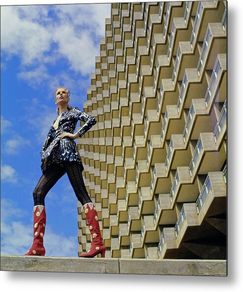 Accessories Metal Print featuring the photograph Model Wearing Sabra Boots by John Cowan