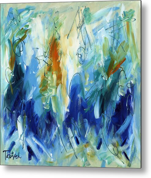 Modern Art Metal Print featuring the painting Modern Art Thirty-Three by Lynne Taetzsch