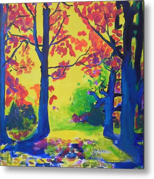Autumn Colours Metal Print featuring the painting Morning by Jolanta Shiloni