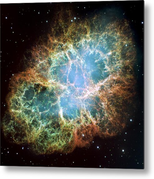 3scape Metal Poster featuring the photograph Most detailed image of the Crab Nebula by Adam Romanowicz