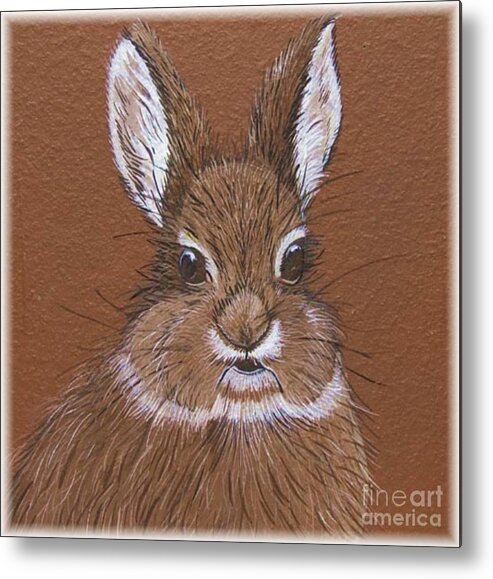 Bunny Metal Print featuring the painting Mrs. Butterfield by Jennifer Lake