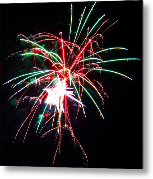 Stonewall Jackson Lake Metal Print featuring the photograph 4th of July Fireworks 19 by Howard Tenke