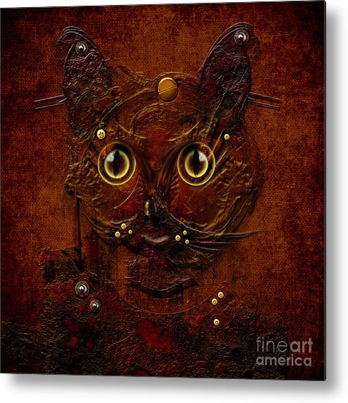 Cat Metal Print featuring the digital art My cat by Alexa Szlavics