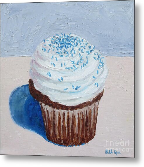 Cup Cake Metal Print featuring the painting My Cup Cake by William Reed