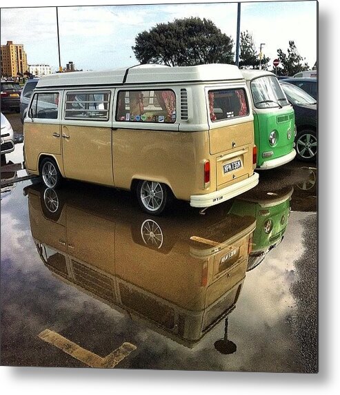 Southsea Metal Print featuring the photograph My Dads Westfalia And My Green Machine by Jimmy Lindsay