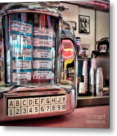 Diner Metal Print featuring the photograph Name That Tune by Peggy Hughes