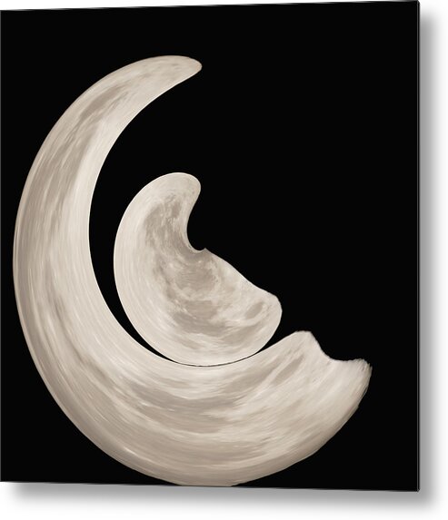 New Moon Metal Print featuring the digital art New Moon by Ernest Echols