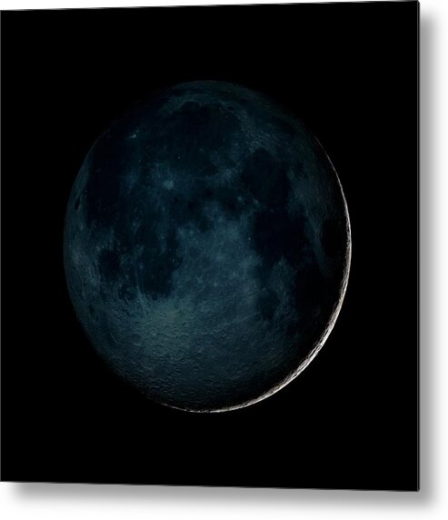Moon Metal Print featuring the photograph New Moon by Nasa/gsfc-svs/science Photo Library