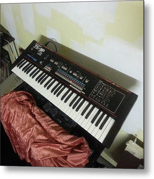 Hllw Metal Print featuring the photograph New Synth In The Studio >> #roland by Kaare Hansen