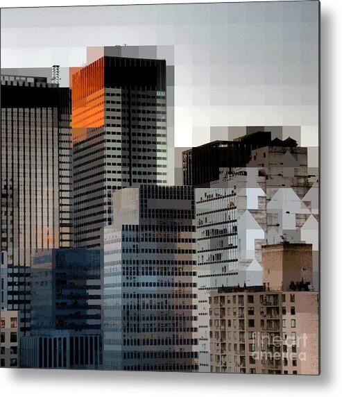 Architectural Details Metal Print featuring the photograph New York City Skyline No. 2 by Miriam Danar