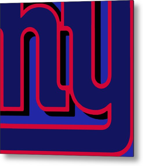 New York Metal Print featuring the painting New York Giants Football by Tony Rubino