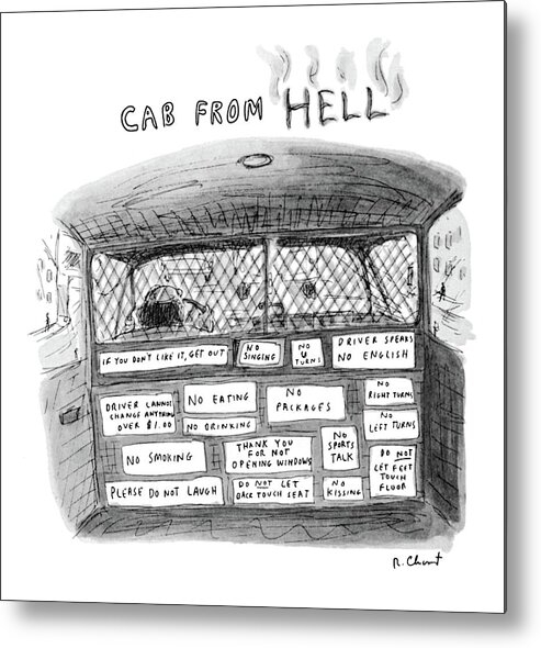 Urban Metal Print featuring the drawing New Yorker June 6th, 1983 by Roz Chast