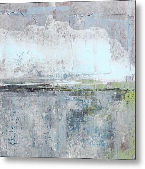 Blue Metal Print featuring the painting No. 204 by Diana Ludet