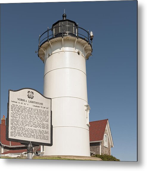 America Metal Print featuring the photograph Nobska Lighthouse Cape Cod MA by Marianne Campolongo