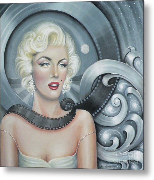 Marylin Monroe Metal Print featuring the painting Norma Jean's Dream by Artificium -