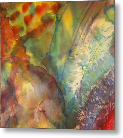 Abstract Metal Print featuring the painting Ocean Eight by Beverly Johnson