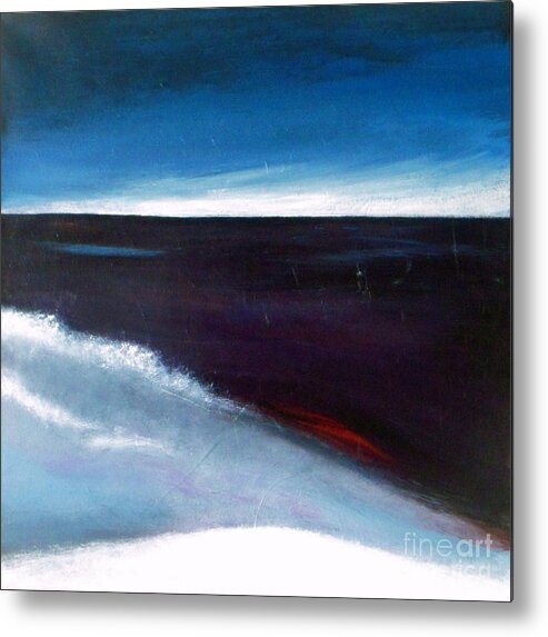 Seascape Metal Print featuring the painting Ocean Wave by Vesna Antic
