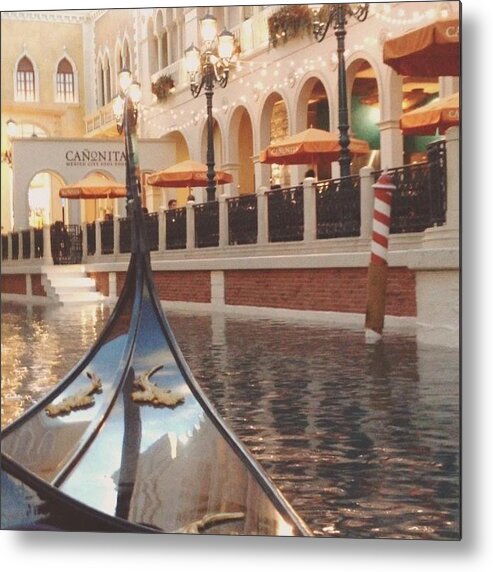  Metal Print featuring the photograph On A Gondola Ride In The Venetian In by Vivienne Gucwa