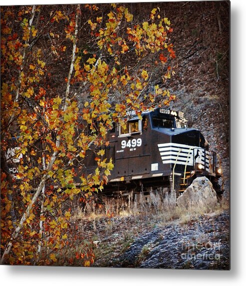 Train Metal Print featuring the photograph On A Journey by Kerri Farley