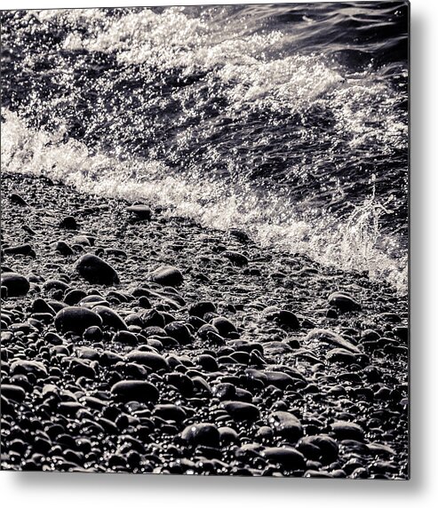 Rocky Beach Metal Print featuring the photograph On The Rocks French Beach Square by Roxy Hurtubise