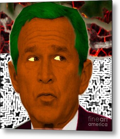 George Bush Metal Print featuring the photograph Oompaloompa Bush by Andrew Kaupe