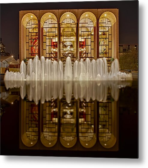 Metropolitan Opera House Metal Print featuring the photograph Opera House Reflections by Susan Candelario