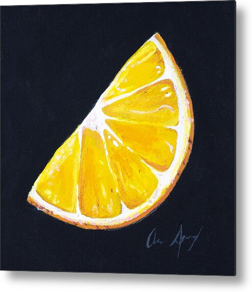 Orange Metal Print featuring the painting Orange by Aaron Spong