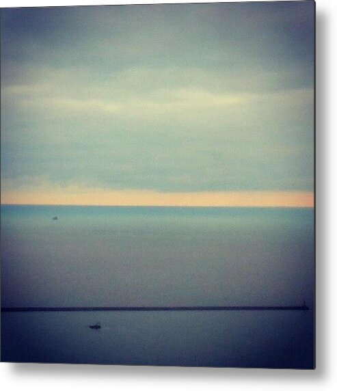 Lake Michigan Metal Print featuring the photograph Orange and Blue by Jill Tuinier