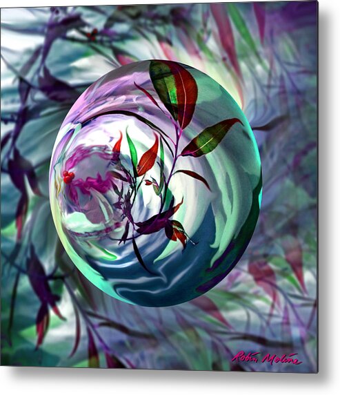 Cranberries Metal Print featuring the digital art Orbiting Cranberry Dreams by Robin Moline