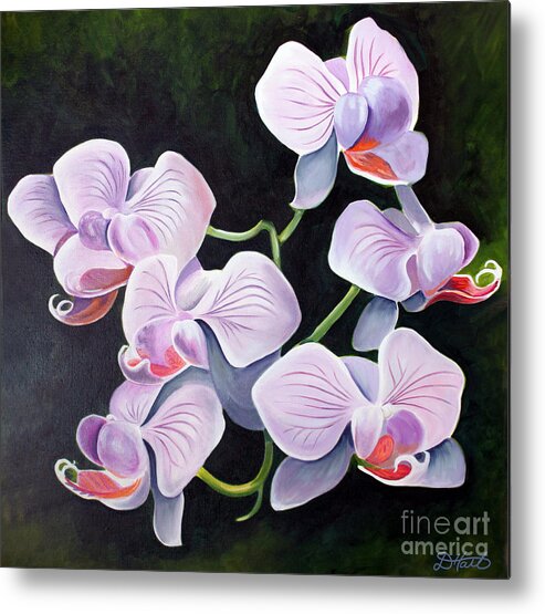 Orchids Metal Print featuring the painting Orchids II by Debbie Hart