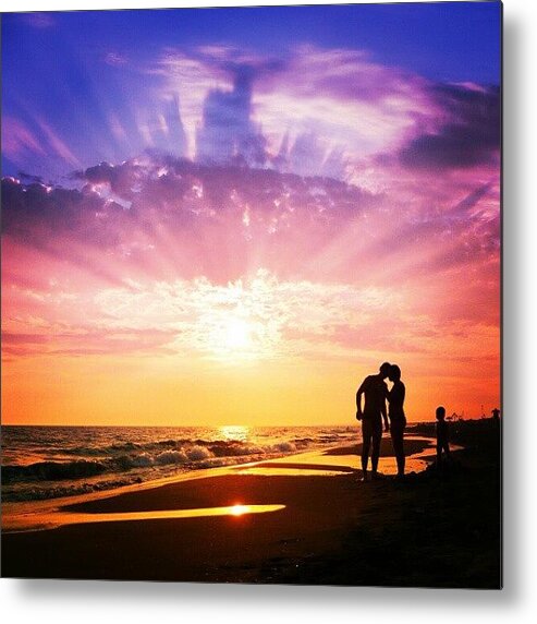 Summer Metal Print featuring the photograph Ostia Beach by Emanuela Carratoni