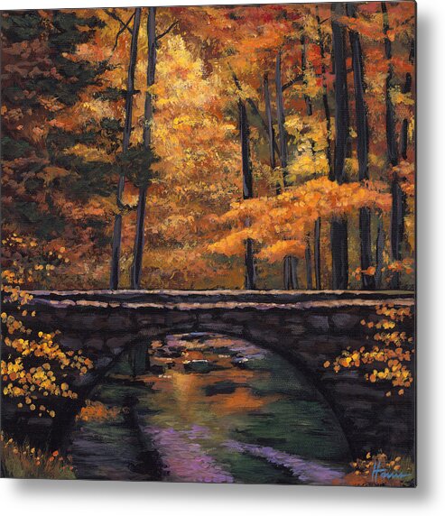Southwest Landscape Metal Print featuring the painting Ozark Stream by Johnathan Harris