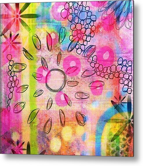 Mixedmedia Metal Print featuring the photograph Paper, Paint And Pen #background by Robin Mead