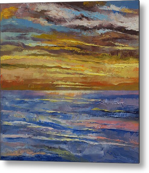 Parfait Metal Print featuring the painting Parfait Sunset by Michael Creese