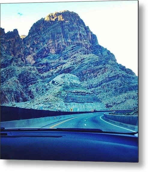 Utah Metal Print featuring the photograph Passing Through The Virgin River Gorge by Ray Jay