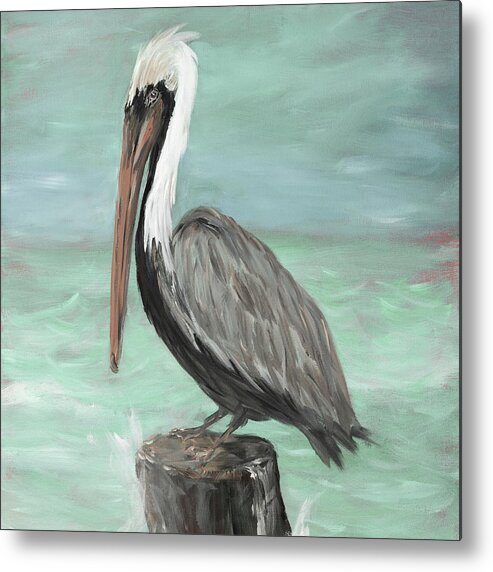 Pelican Metal Print featuring the painting Pelican Way I by Julie Derice