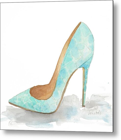 Stiletto Metal Print featuring the painting Penthouse Stiletto by Lanie Loreth