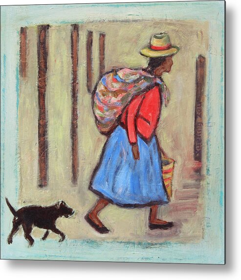 Pisac Metal Print featuring the painting Peru Impression I by Xueling Zou