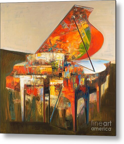 Piano Metal Print featuring the painting piano No.23 by Zheng Li